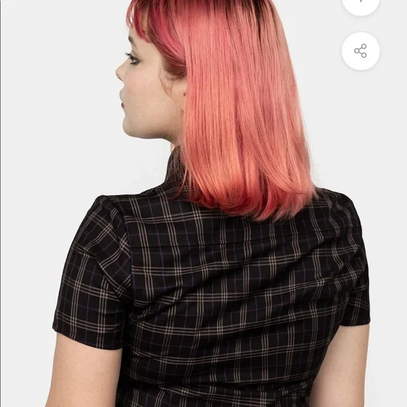 DISTURBIA Jinx Check Co Ord Top - Picture 8 of 8